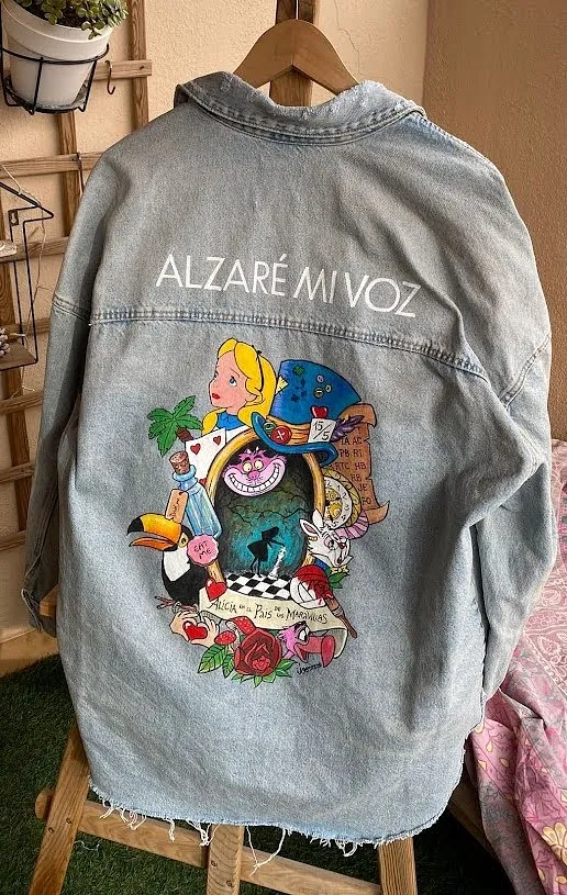 chaqueta personalizada iborrero custom denim jacket regalos personalizados originales disney